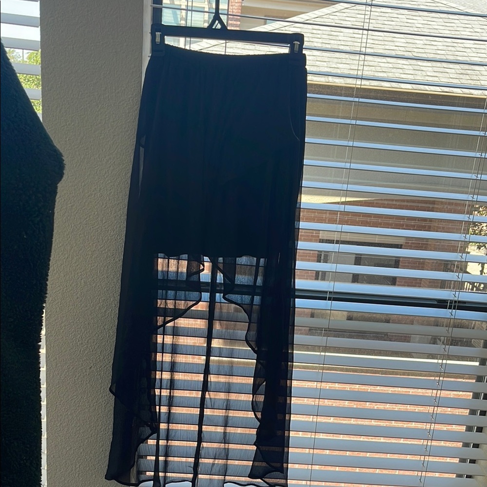 Xhilaration Black High Low Sheer Skirt